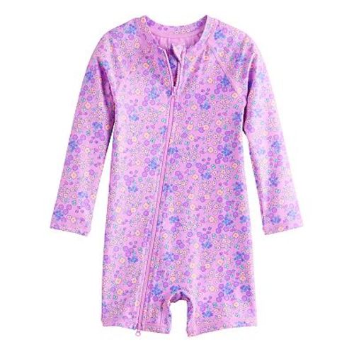 Baby & Toddler Girl Jumping Beans® Adaptive Rash Guard Romper