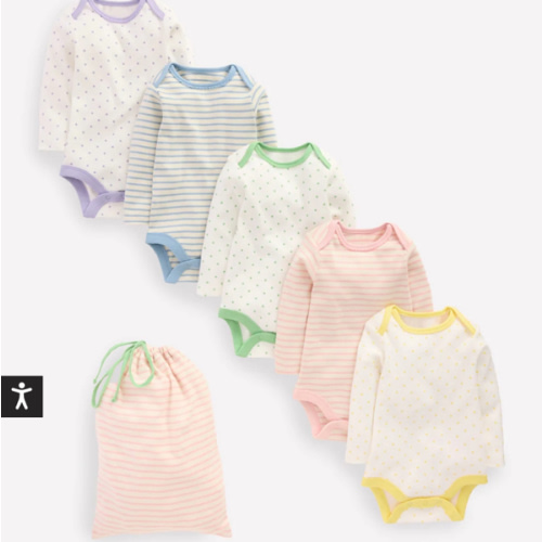 5-pack Bodies-Multi Ivory Spot/Stripe | Boden USA