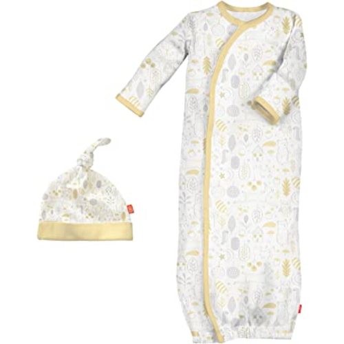 Magnificent Baby Baby Magnetic Modal 2 Piece Gown and Hat Set