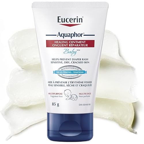 EUCERIN AQUAPHOR Baby Healing Ointment for Baby's Sensitive Skin, 85g | Multi-purpose | Semi-occlusive formula | Non-Comedogenic | Fragrance-free Healing Ointment | Non-Greasy Healing Ointment | Recommended by U.S. Pediatricians