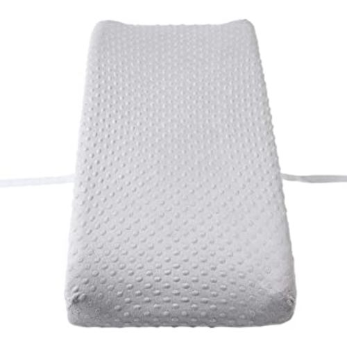 Blackleaf Baby Plush Minky Dot Changing Pad Covers, Minky Diaper Changing Table Pad Sheet Covers for Newborns Infants Baby Boys Girls (Glacier Gray)