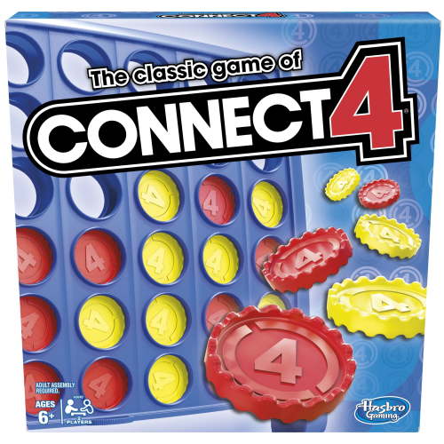 Connect 4 Classic Grid Board Game for Kids and Adults, 2 Player Strategy Game for Ages 6+