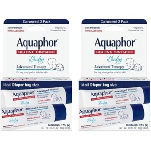 Aquaphor Baby Healing Ointment To-Go Pack - Advanced Therapy for Chapped Cheeks and Diaper Rash -2 Count(Pack of 2)