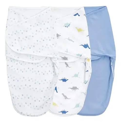 Aden + Anais Essentials Easy Wrap Swaddle, 0-3 Months, Small/Medium - Dino-Rama