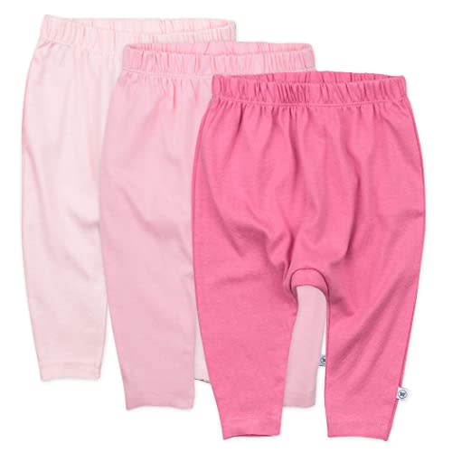 HonestBaby Multipack Harem Pants Roomy Fit Pull on Bottoms 100% Organic Cotton for Infant Baby Boys, Girls, Unisex