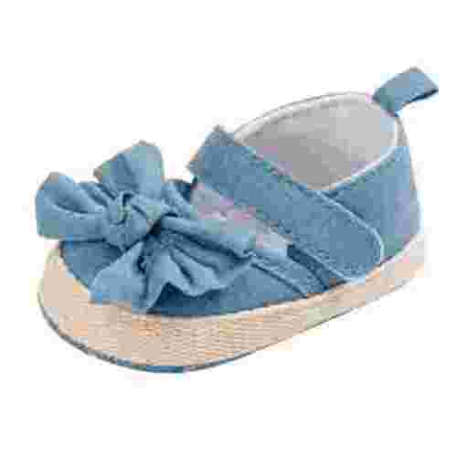 0-6 Months Baby Girls Soft Princess Dress Flats Shoes Infant Wedding Mary Jane Anti-Slip First Walker Newborn Shoe Sneaker Shoes Blue