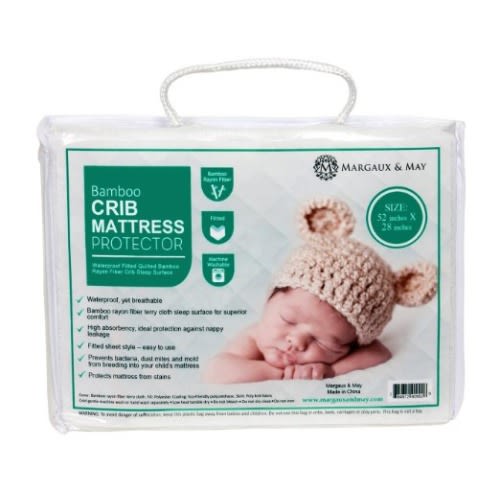 Ultra Soft Waterproof Crib Mattress Protector Pad From Bamboo...