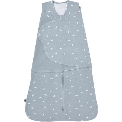 HALO 100% Cotton Sleepsack Swaddle, 3-Way Adjustable Wearable Blanket, TOG 1.5, Birds, Small, 3-6 Months