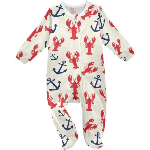Dussdil Baby One-Piece Footies Newborn Rompers Pajamas Cotton Footed Pjs for Sleep Play Boys Girls