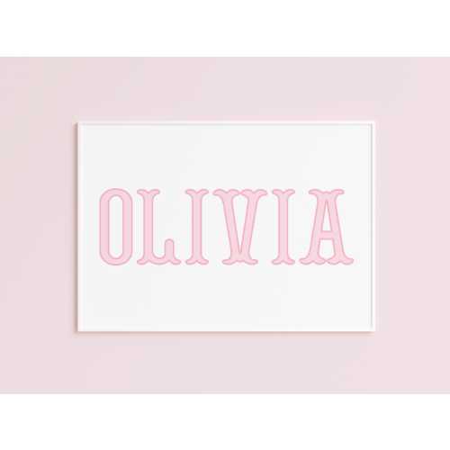 Custom Name Print, Personalized Baby Name Print, Monogram Digital Art Print, Nursery Wall Decor, Nursery Name Sign, Kids Room Decor Poster