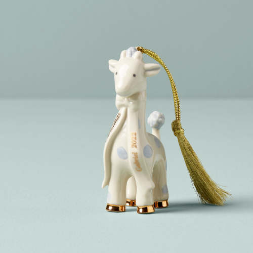 Blue Baby's First Christmas Giraffe Ornament