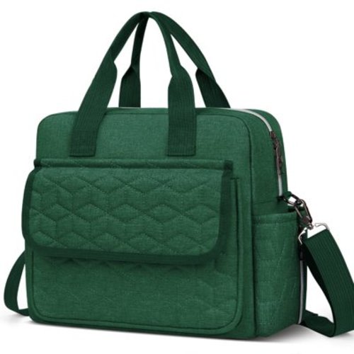 Diaper Bag Tote, Multifunction Baby Diaper Bag with 3 Insulated Pockets, Dry & Wet Compartment Large Capacity Bag, Crossbody Travel Maternity Bag for Mom Dad, Lightweight Shoulder Mommy Bag(Green)