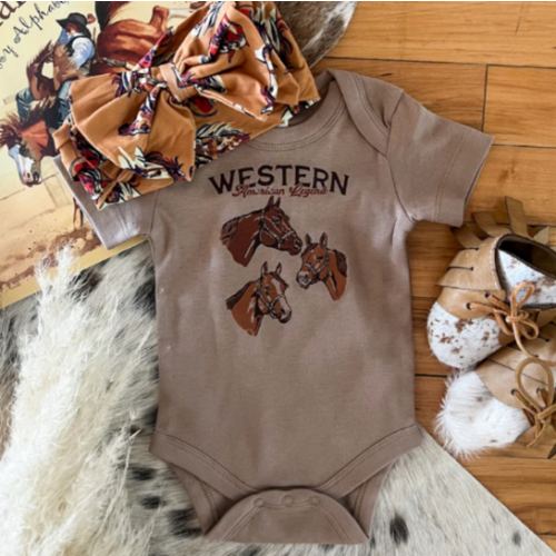 Western American Legend S/S Onesie (Infant)(Truffle)