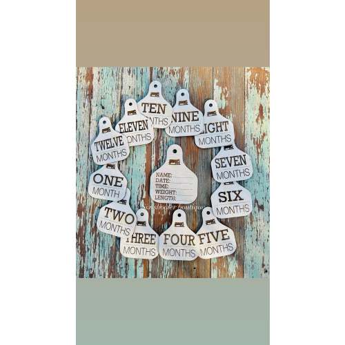 Birth announcement/ milestone tag set