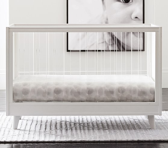 Pottery Barn Kids Sloan Acrylic Convertible Crib - Simply White