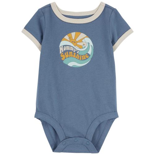 Baby Mommy's Sunshine Cotton Bodysuit - 3M - Style,Navy