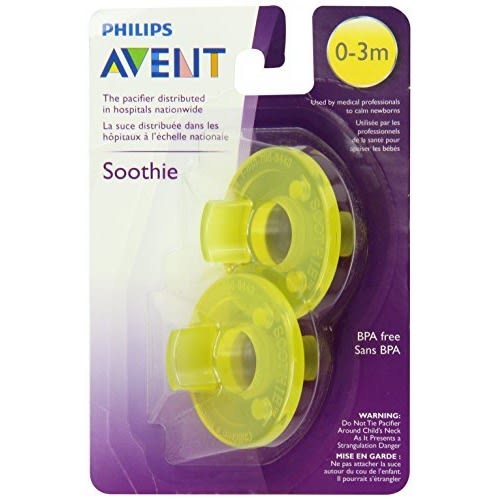 Philips Avent 2 Piece BPA Free Soothie Pacifier, Yellow, 0-3 Months