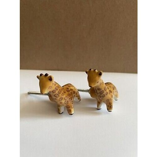Set of 2 Anthropologie Giraffe Animal Drawer Cabinet Knobs Children’s