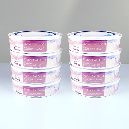 8-Pack Diaper Pail Refills Compatible with Genie and Munchkin Diaper Pails Refills