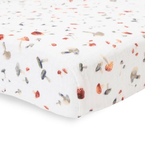 Little Unicorn Cotton Muslin Crib Sheet - Mushrooms