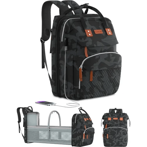 Diaper Bag Backpack, Large Diaper Bag, Multifunctional Diaper Bag, Camo