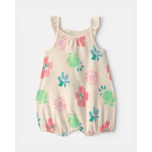 Baby Girl Summer Beach Sleeveless Romper | Carter's