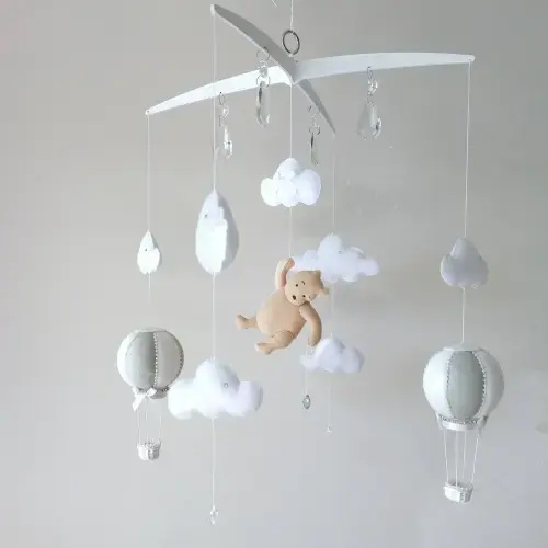 Winnie The Pooh Style Hot Air Balloon Baby Mobile – Happy Little Cloud