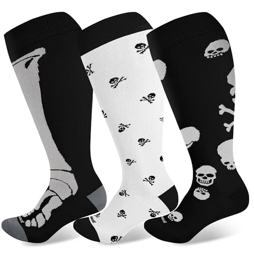 LEVSOX Plus Size Compression Socks Wide Calf Men&Women 20-30 mmhg Knee High Support Socks for Medical, Nurse, Diabetic