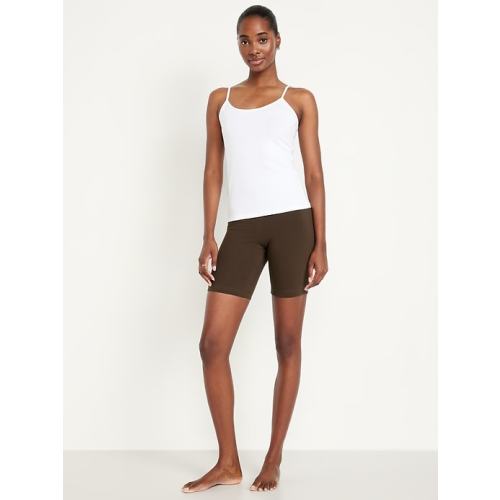 High-Waisted Biker Shorts -- 8-inch inseam