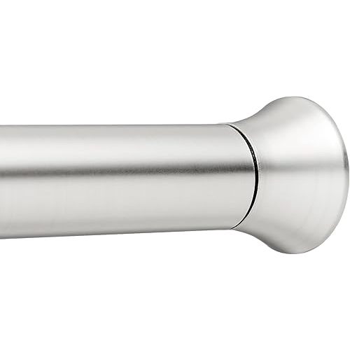 Amazon Basics Easy Install Shower Curtain Tension Rod, Adjustable Length, 42-72", Nickel