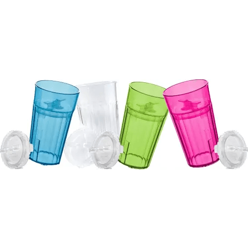 Reflo Smart Cup (Asst 4 colors) Open Training Cup, Toddler Cup, No Suction 6oz, 360 Control-Flow, USA MADE Premium High-Impact Plastic
