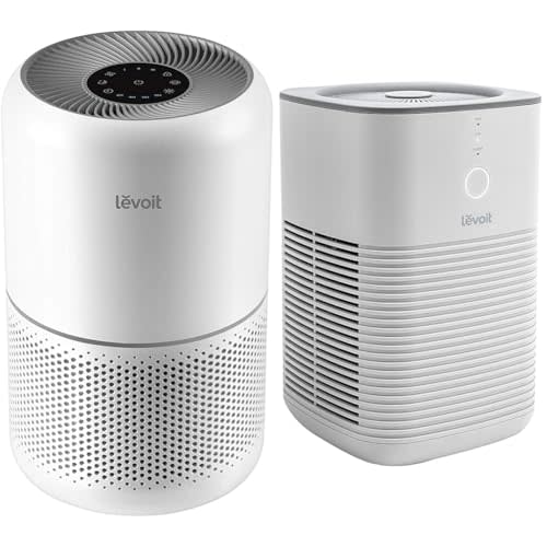 LEVOIT Air Purifier for Home Allergies Pets Hair 1095 ft2 Core300-P and Desktop HEPA Air Purifier for Bedroom 161 ft2 1 Pack