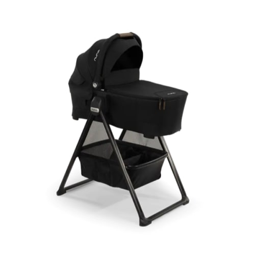 Triv & Swiv Bassinet & Stand - Caviar | Nuna