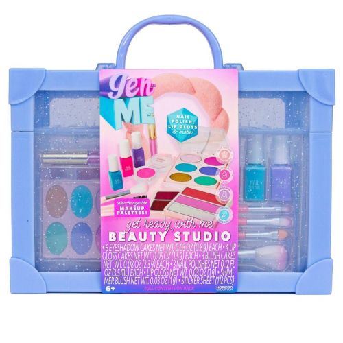 GenMe Get Ready with Me Beauty Studio: Craft Kit for Creative Thinking with Storage Case, 30 Pieces, Non-Toxic