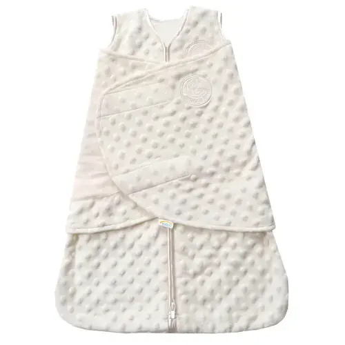 Cream Plushy Dot Velboa Swaddle - Newborn | HALO