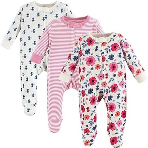 Touched by Nature Baby Girls' Organic Cotton Sleep and Play