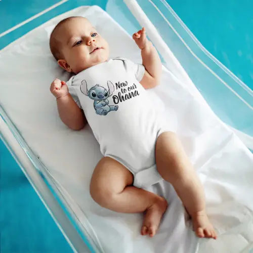 Lilo & Stitch | New to our Ohana Baby Bodysuit | Zazzle