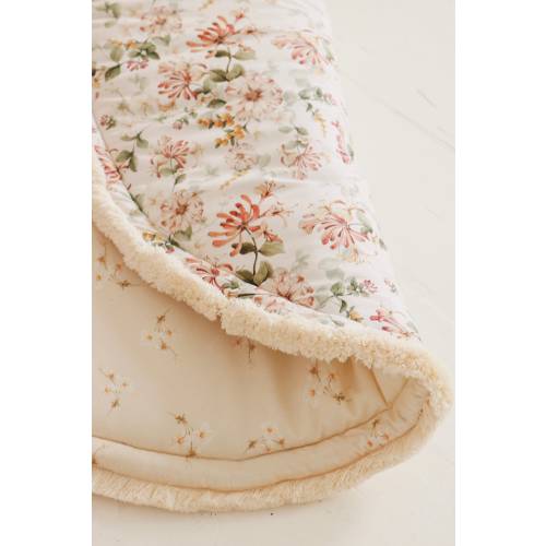 Honeysuckle - round baby play mat, boxkleed, flowers baby play mat