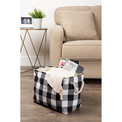 Gracie Oaks Coleto Buffalo Check Fabric Bin & Reviews | Wayfair