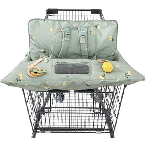 Shopping Cart Cover for Baby 2 in 1 High Chair Covers for Restaurant Comfortable Grocery Cart Seat Covers for Infant, Toddler Universal Suitable for Most Shopping Carts Machine Washable