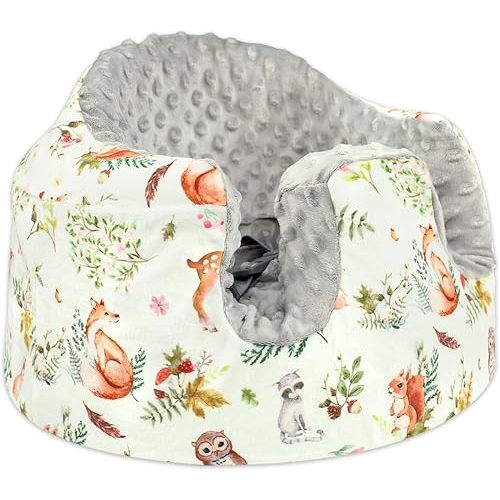 Seat Cover Compatible with Bumbo Seat, Soft and Breathable Baby Floor Seat Cover for Baby Boy & Girl (Cover Only), Animals