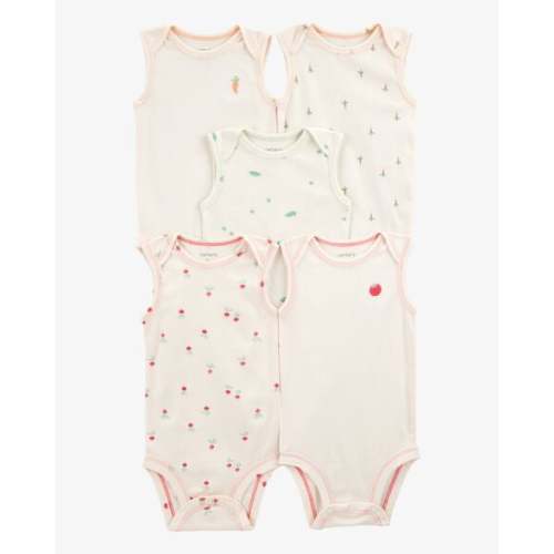 Baby 5-Pack Vegetables Sleeveless Bodysuits - Ivory - Carter's | Carter's