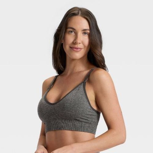 Women's Seamless Light Support Nursing Sports Bralette - Auden™ Moss Green L