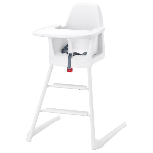 LANGUR High chair with tray - white