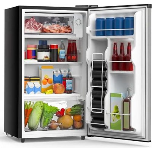 OLIXIS 3.2 Cu.Ft Mini Fridge with Freezer, Single Door Compact Refrigerator