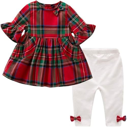 Baby Girl Outfits Ruffle Sleeve Tops and Girls Pants 2 Set Infant Girl Clothes