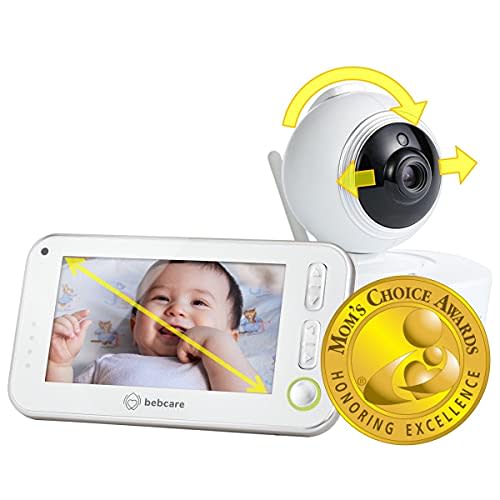 Bebcare Motion - Smart Video Baby Monitor: 4.3" Ultra-Clear Screen, 360° Pan-and-Tilt Camera, Temperature Sensor, Motion and Sound Alert, Auto Baby Tracking Camera (with Breathing Sensor Mat)