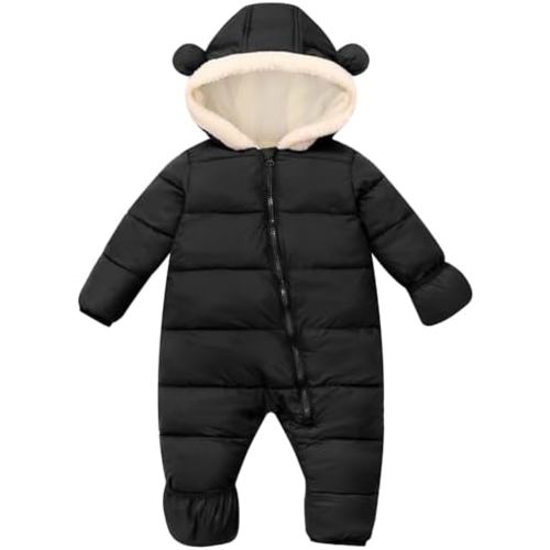 BFUSTYLE Baby Snowsuit 0-24 Months Winter Clothes Infant Boy Girl Puffer Jacket Newborn One Piece Coat with Hoodeded