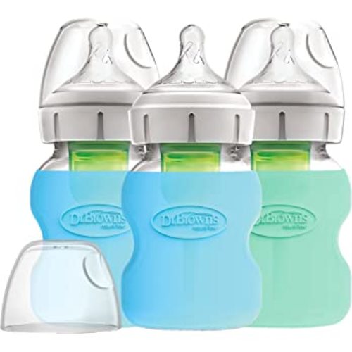 Dr. Brown’s Natural Flow® Anti-Colic Options+™ Wide-Neck Glass Baby Bottles 5 oz