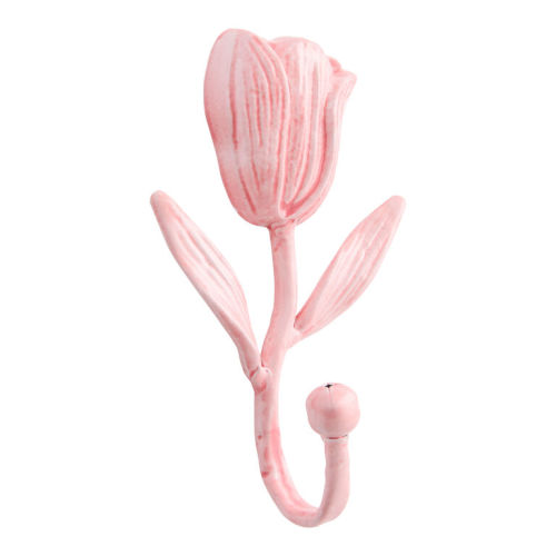 Pink Iron Tulip Wall Hook